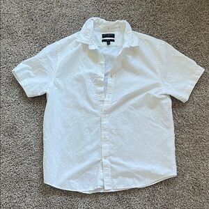 Men's Linen White Short Sleeve Shirt